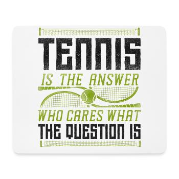 Funny Tennis Player Racket Tennis - Mouse Pad (horizontal) - white - Front