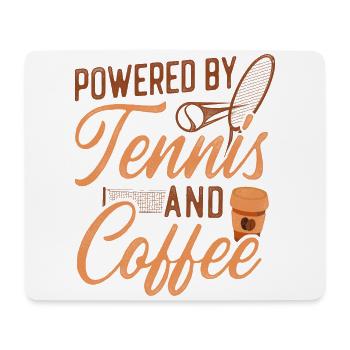 Funny Tennis Player Racket Coffee - Mousepad (Querformat) - Weiß - Vorne
