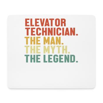 Elevator Technician Man Myth Legend Repair - Mouse Pad (horizontal) - white - Front