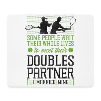 Funny Tennis Player Racket Husband - Mouse Pad (horizontal) - white - Front