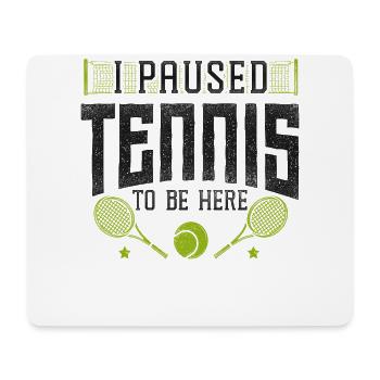 Raquette de joueur de tennis drôle I - Tapis de souris (format paysage) - blanc - Devant
