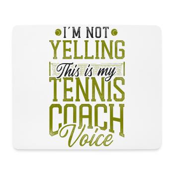 Funny Tennis Player Racket Coach - Mousepad (Querformat) - Weiß - Vorne