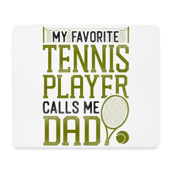 Funny Tennis Player Racket Dad - Mousepad (Querformat) - Weiß - Vorne