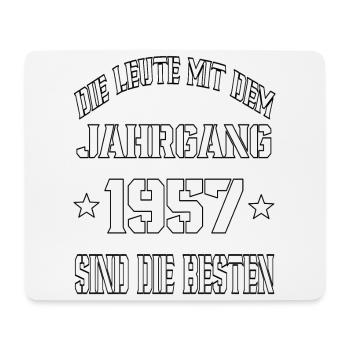 Die Leute mit dem Jahrgang 1957 - Mousepad (Querformat) - Weiß - Vorne