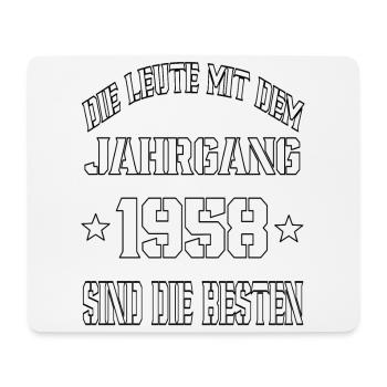 Die Leute mit dem Jahrgang 1958 - Mousepad (Querformat) - Weiß - Vorne