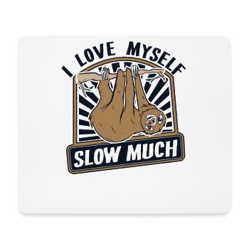 Ich liebe mich langsam viel Folivora Braunkehl - Mousepad (Querformat) - Weiß - Vorne