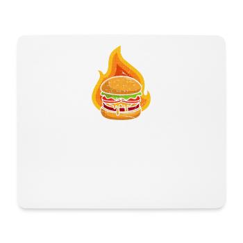 Burger-holic pour tous les burgers et - Tapis de souris (format paysage) - blanc - Devant
