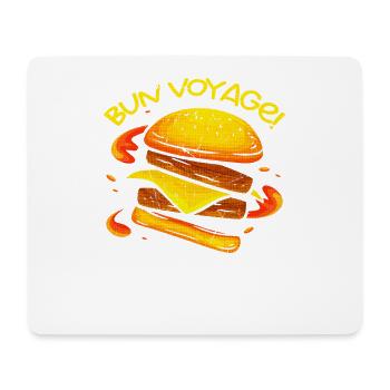 Bun Voyage pour tous les burgers et - Tapis de souris (format paysage) - blanc - Devant