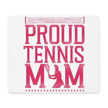 Funny Tennis Player Racket Mom - Mouse Pad (horizontal) - white - Front
