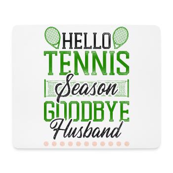 Funny Tennis Player Racket Husband - Mouse Pad (horizontal) - white - Front