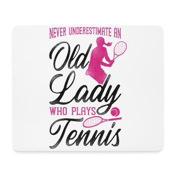 Funny Tennis Player Racket Grandma - Mousepad (Querformat) - Weiß - Vorne