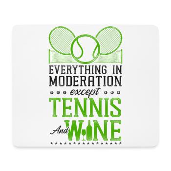 Funny Tennis Player Racket Wine - Mouse Pad (horizontal) - white - Front