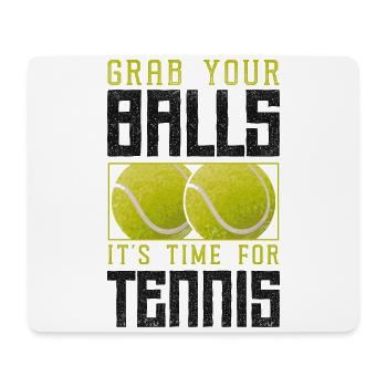 Drôle de joueur de tennis raquette jeu de mots - Tapis de souris (format paysage) - blanc - Devant