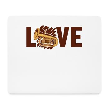 Euphonium Love Euphoniumist Instrument Euphonist - Mousepad (Querformat) - Weiß - Vorne
