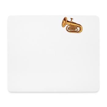 Euphonium Logo Emblem Instrument Euphonist Spieler - Mousepad (Querformat) - Weiß - Vorne