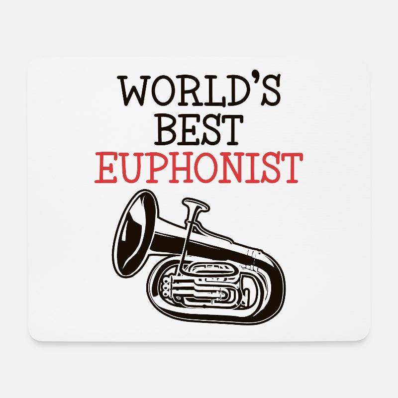 Der weltbeste Euphonist Euphonist Euphoniumist - Mousepad (Querformat) - Weiß