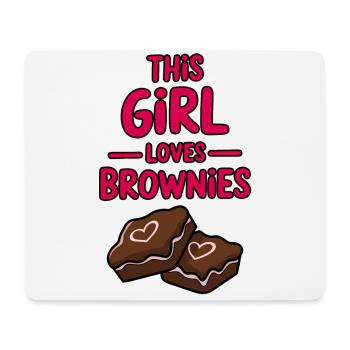 Brownies Saying Girl Funny Brownie Gift - Mouse Pad (horizontal) - white - Front