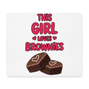 Brownies Saying Girl Funny Brownie Gift - Mouse Pad (horizontal) - white - Front