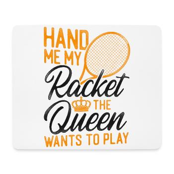 Funny Tennis Player Racket Queen - Mousepad (Querformat) - Weiß - Vorne
