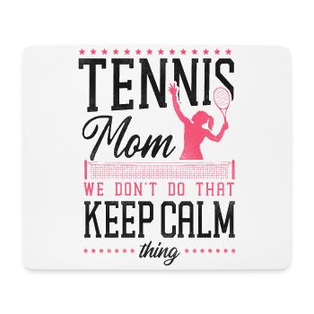 Funny Tennis Player Racket Mom - Mouse Pad (horizontal) - white - Front