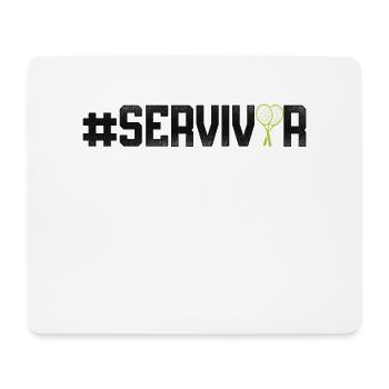 Funny Tennis Player Racket - Mousepad (Querformat) - Weiß - Vorne