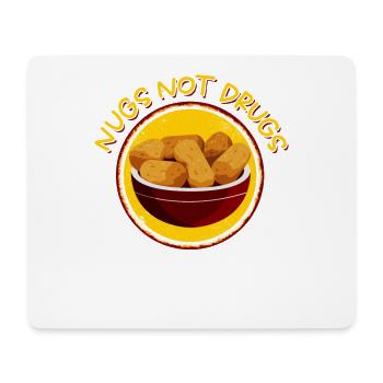 Nuggs Statt Drogen - Mousepad (Querformat) - Weiß - Vorne