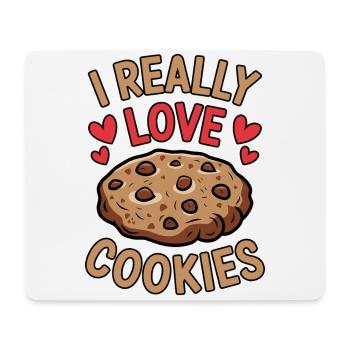 Cookies Saying Chocolate Cookies Funny Cookie Gift - Mouse Pad (horizontal) - white - Front
