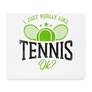 Funny Tennis Player Racket I Just - Mousepad (Querformat) - Weiß - Vorne
