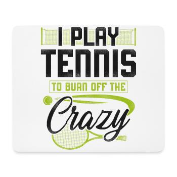 Funny Tennis Player Racket I Play - Mousepad (Querformat) - Weiß - Vorne