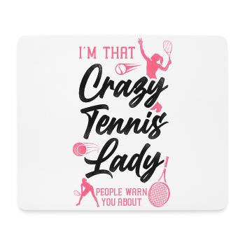 Funny Tennis Player Racket I'm - Mousepad (Querformat) - Weiß - Vorne