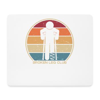 Gebrochenes Bein Keule Gebrochener Knochen Gebrochener Fingerknochen - Mousepad (Querformat) - Weiß - Vorne