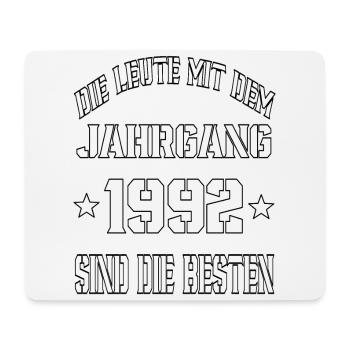 Die Leute mit dem Jahrgang 1992 - Mousepad (Querformat) - Weiß - Vorne