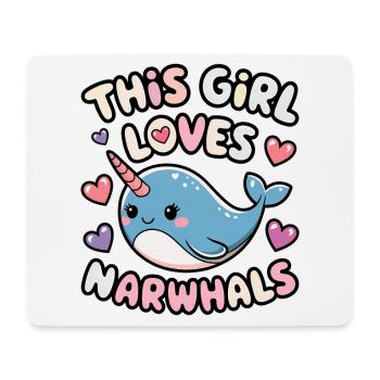 Narwal Spruch Narwale Lustiges Narwal Geschenk - Mousepad (Querformat) - Weiß - Vorne