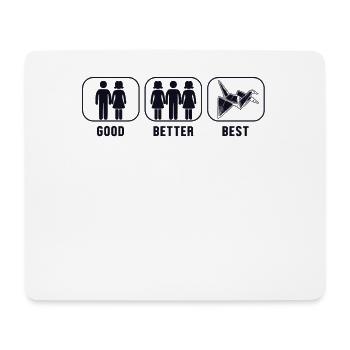 Good Better Best Origami Owl Paper Crane Folding - Mouse Pad (horizontal) - white - Front