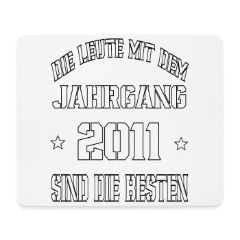 Die Leute mit dem Jahrgang 2011 - Mousepad (Querformat) - Weiß - Vorne