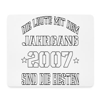 Die Leute mit dem Jahrgang 2007 - Mousepad (Querformat) - Weiß - Vorne