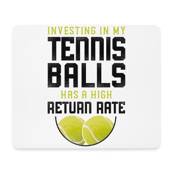 Drôle de joueur de tennis raquette jeu de mots - Tapis de souris (format paysage) - blanc - Devant