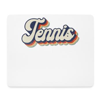 Funny Tennis Player Racket Retro - Mousepad (Querformat) - Weiß - Vorne