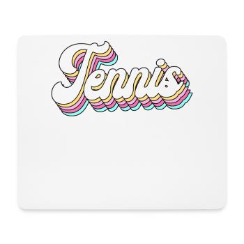 Funny Tennis Player Racket 80s 90 - Mousepad (Querformat) - Weiß - Vorne