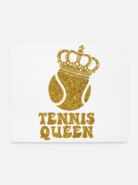 Funny Tennis Player Racket Tennis - Mousepad (Querformat) - Weiß