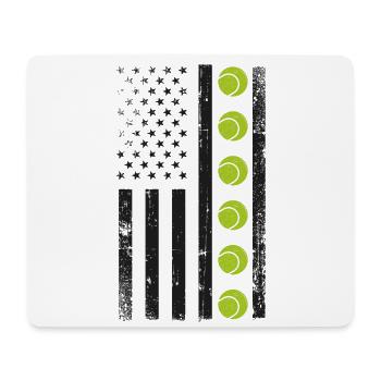 Funny Tennis Player Racket - Mousepad (Querformat) - Weiß - Vorne