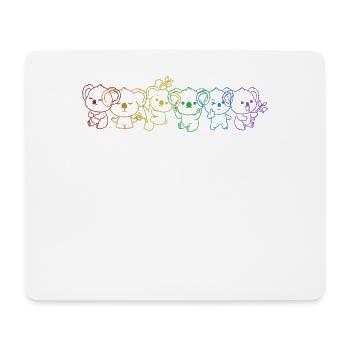 Koala LGBT Rainbow Koalabear Eucalyptus Lover - Mouse Pad (horizontal) - white - Front
