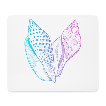 Shelling Bag Bivalvia Shell Hunter Seashell - Mouse Pad (horizontal) - white - Front