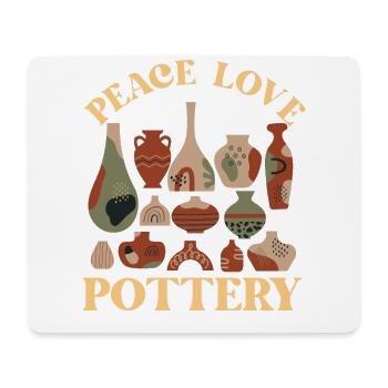 Pottery Ceramics Artist Girl Peace - Mousepad (Querformat) - Weiß - Vorne