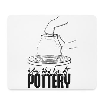 poterie céramiste artiste fille vous - Tapis de souris (format paysage) - blanc - Devant