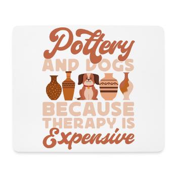 Pottery Ceramics Artist Dog - Mouse Pad (horizontal) - white - Front