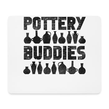 Pottery Ceramics Artist Besties - Mouse Pad (horizontal) - white - Front