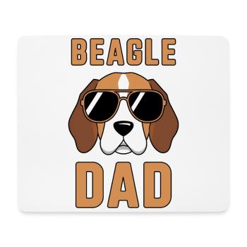 Beagle Dad Dog Father Funny Beagle Gift - Mouse Pad (horizontal) - white - Front