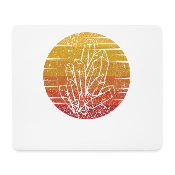 Retro Geologist Rockhounding Mineral Collector - Mouse Pad (horizontal) - white - Front