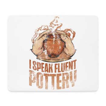 poterie céramiste artiste je parle - Tapis de souris (format paysage) - blanc - Devant